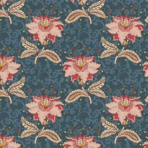 FLORAL JACOBEAN COLLECTION – Arabesque Petróleo