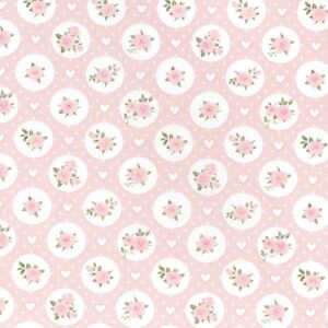 Vintage Flowers & Hearts Pink